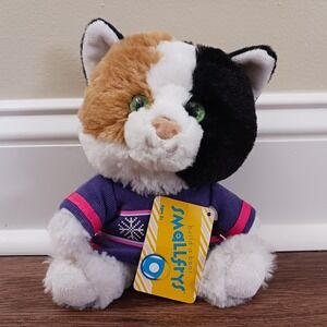 7" Build A Bear Smallfrys Calico Cat Plush Nordic Dress